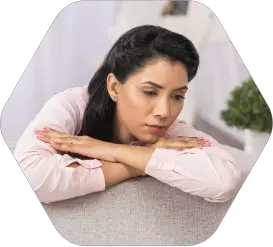 Unhappy woman having conceiving problems