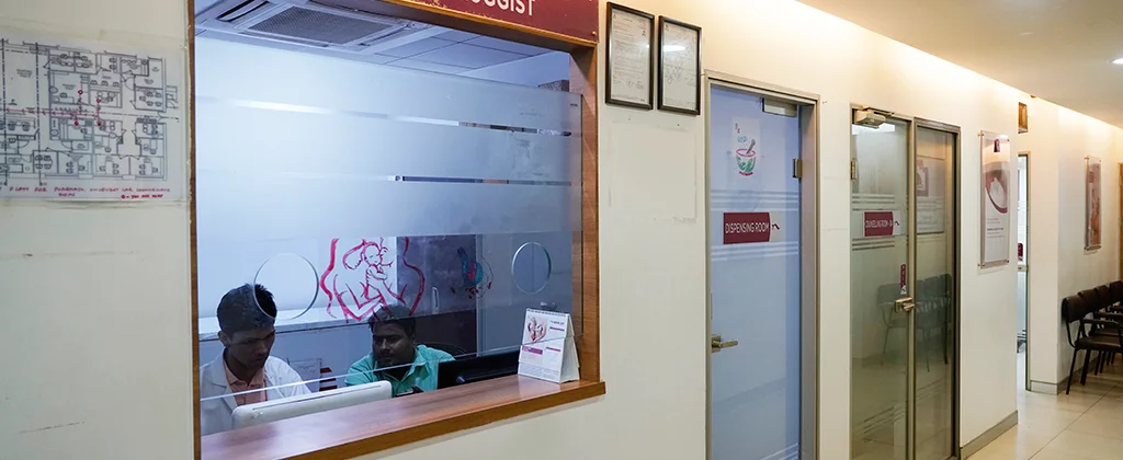 Consultation Counter at Nova IVF Fertility Clinic in Chembur