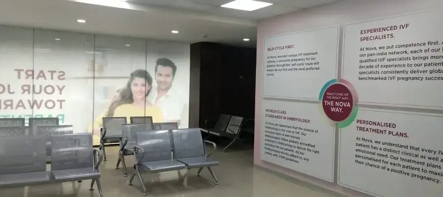 Reception Area at Nova IVF Fertility Clinic in Whitefield