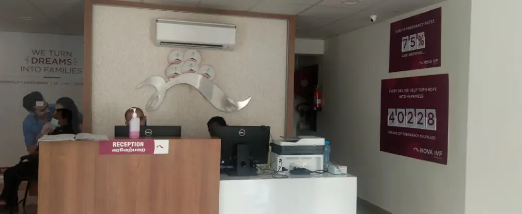 Reception Area Front View at IVF Clinic in Tambaram