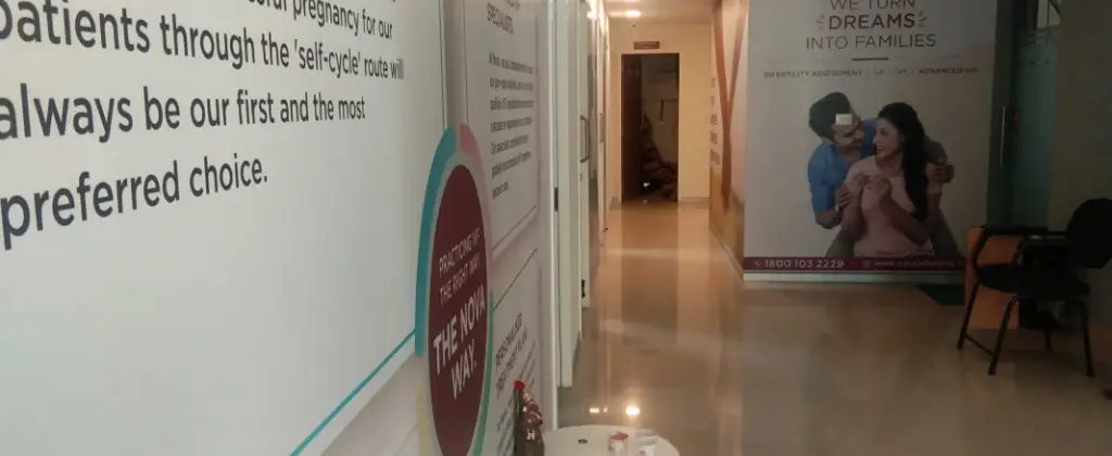 Waiting area at Nova Fertility Centre in Tambaram